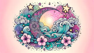 Mystical Celestial Moon Design