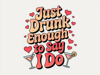 Just Drunk Enough to Say I Do Design