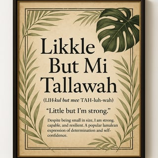 Jamaican Patois Wall Art Design