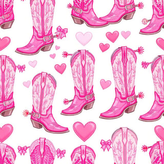 Seamless Cowgirl Boots Pattern