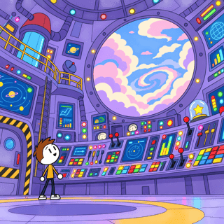 Flat 2D Control Room with Alex