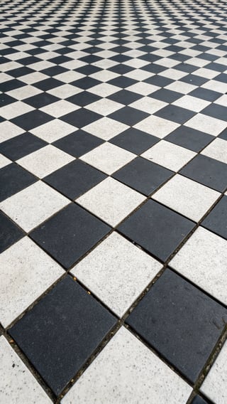 Seamless Black and White Checkerboard Pattern