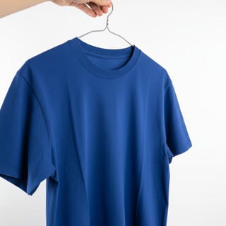 Royal Blue T-Shirt on Wire Hanger