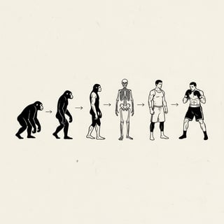 Minimalist Evolutionary Progression Chart