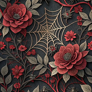 3D Spooky Floral Design