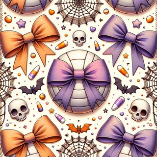 Halloween Volleyball Coquette Pattern