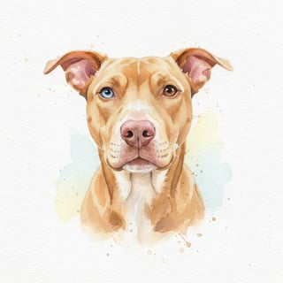Watercolour Pet Portrait of Dog