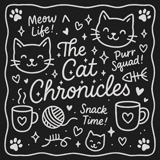 Hand-Drawn Cat Doodle Illustration