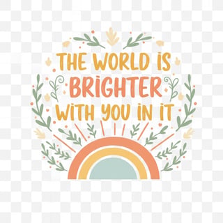 Optimistic Sunrise Typography PNG
