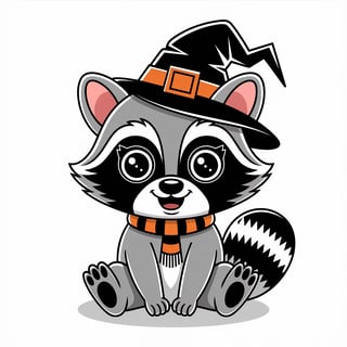 Cute Baby Raccoon in Halloween Costume