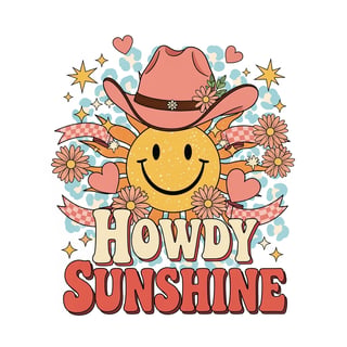 Howdy Sunshine Retro Cowgirl T-Shirt