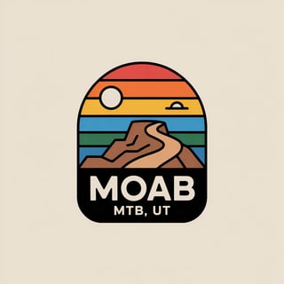 Retro Moab MTB Trail Badge
