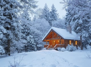 Fairytale Winter Forest Cabins