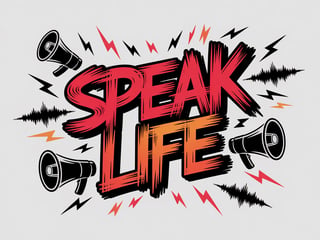 Speak Life Brush Font Design