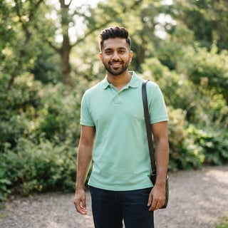 Young South Asian Man Portrait Outdoors