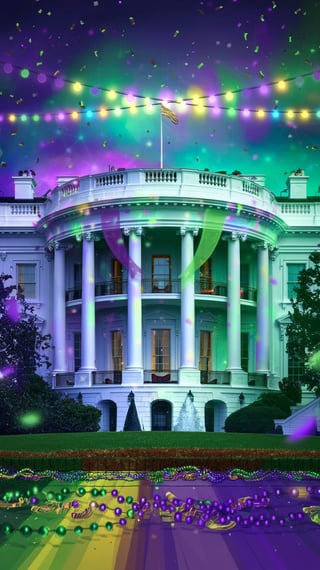 White House Mardi Gras Celebration Art