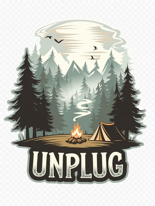 Serene Forest Camp Scene