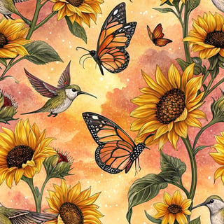 3D Sunflower Tile Sheet
