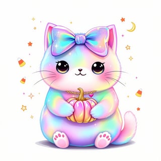 Kawaii Rainbow Holographic Cat
