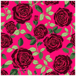 Burgundy Rose Floral Pattern