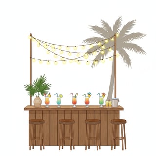 Tropical Outdoor Bar Scene