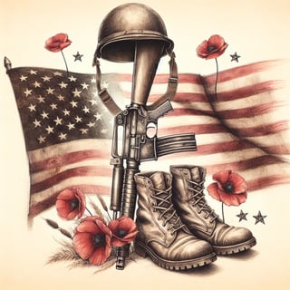 Memorial Day Tribute Illustration
