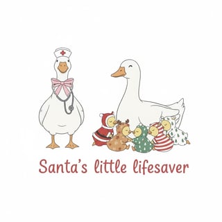 Santa’s Little Lifesaver Goose Design