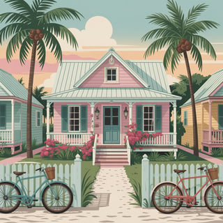 Retro Florida Coastal Pattern
