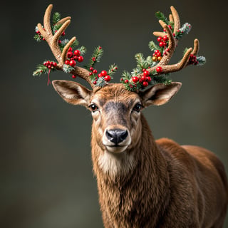 Reindeer with Christmas Decorations