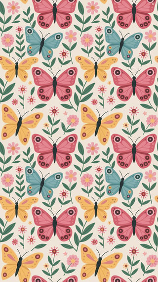 Butterflies Seamless Pattern