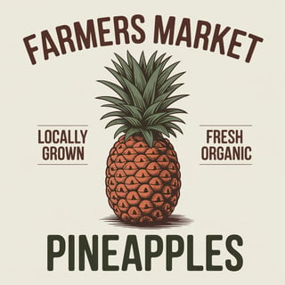 Vintage Farmers Market Pineapple Ad