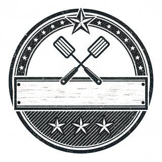 Rustic Black BBQ Emblem