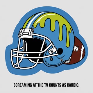 American Football Helmet with Ice Cream