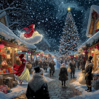Fairy-Tale Characters at Christmas Market