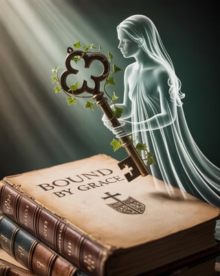 Rustic Academic Ghost with Vintage Key