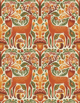 Folk Art Animal Pattern