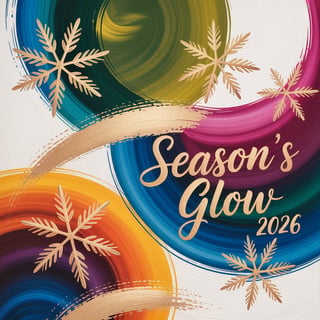 Abstract Christmas Acrylic Painting