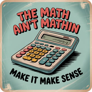 Retro Hand-Drawn Calculator Design