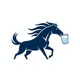 Modern Sports Team Horse Logo Sticker