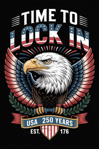 Patriotic American Eagle T-Shirt Design