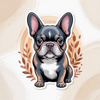 Bohemian Hand-Painted French Bulldog