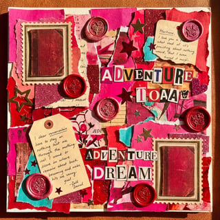 Feminine Maximalist Scrapbook Layout
