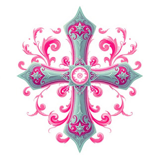 Symmetrical Fantasy Cross Illustration