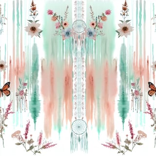 Boho Floral Watercolor Design