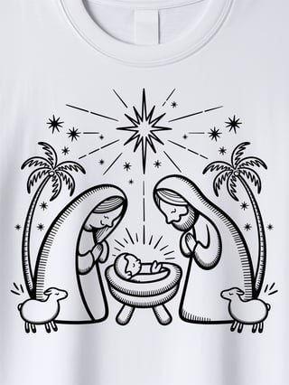 Hand-Drawn Nativity Doodle Design