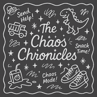 White Line Art Chaos Scrapbook Design
