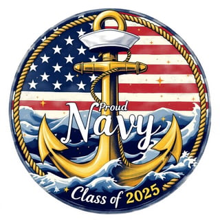 Navy Anchor Sign with Patriotic Design