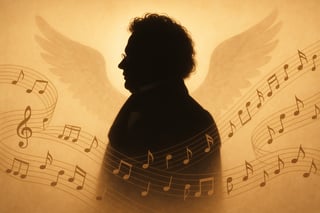Soft Glowing Light with Angelic Silhouette