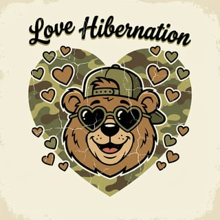 Vintage Bear T-Shirt Illustration