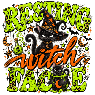 Resting Witch Face — Retro Typography